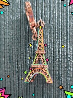​Vintage Juicy Couture Silver Pavé Eiffel Tower Charm - Y2K Retired